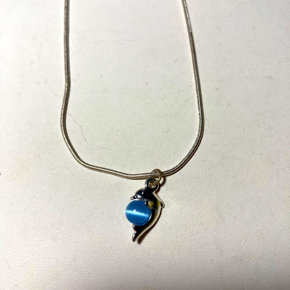 Conch pendant on silver necklace #791